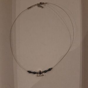 Elegant Silver Triangle Pendant Necklace